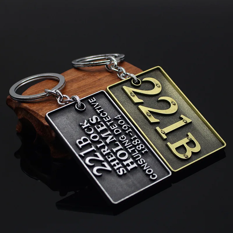 Classic TV series Sherlock Holmes Keychain Sherlock 221B Keychains Consulting Detective Key Ring Chain Holder for Fans Souvenir
Classic TV series Sherlock Holmes Keychain Sherlock 221B Keychains Consulting Detective Key Ring Chain Holder for Fans Souvenir
