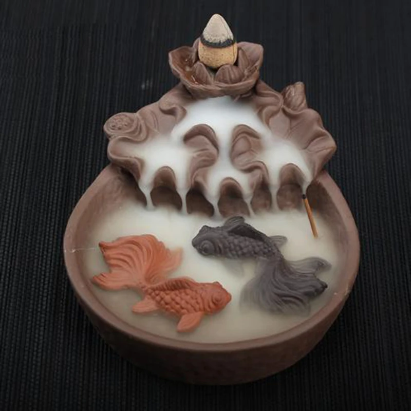 Ceramic Backflow Incense Burner Cone Incense Burners Goldfish Censer Gift Ornaments Creative Incense Holders Home Decor
Ceramic Backflow Incense Burner Cone Incense Burners Goldfish Censer Gift Ornaments Creative Incense Holders Home Decor