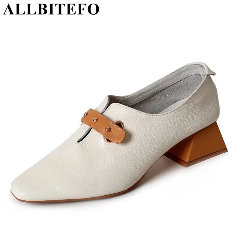 ALLBITEFO hot sale full genuine leather square toe high heels women pumps high heel shoes party women shoes sapatos femininos
ALLBITEFO hot sale full genuine leather square toe high heels women pumps high heel shoes party women shoes sapatos femininos