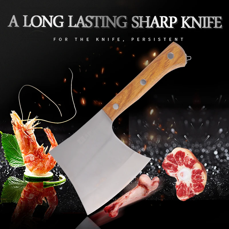 A BRAND Stainless Steel Kitchen Knife 40Cr13 Chopping Knife For Cleaver Cooking Tool Fine Gift Box Wood Handle Ax Butcher Knife
A BRAND Stainless Steel Kitchen Knife 40Cr13 Chopping Knife For Cleaver Cooking Tool Fine Gift Box Wood Handle Ax Butcher Knife