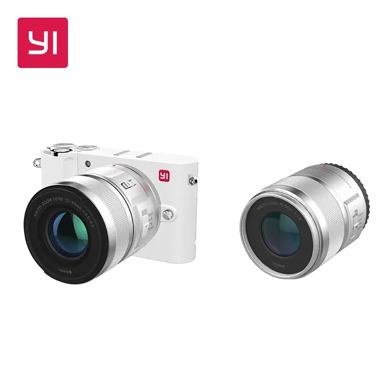 YI M1 2 Lens Digital Camera Mirrorless Prime Zoom LCD Minimalist BLE WIFI RAW 20MP Video Recorder International Version White |