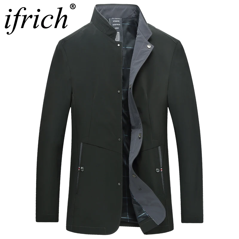 Spring Autumn Mens Jacket Stand Collar Windbreaker Male Navy Blue Dark Green Baseball Jackets Casual Thin High Quality Size 4XL
Spring Autumn Mens Jacket Stand Collar Windbreaker Male Navy Blue Dark Green Baseball Jackets Casual Thin High Quality Size 4XL