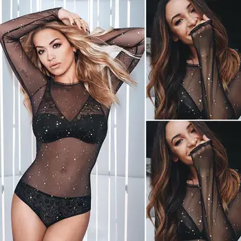 2018 Women Bodysuit Sexy Mesh Long Sleeves O-Neck Bodysuit One Piece Jumpsuit Tops Party Club Wear
2018 Women Bodysuit Sexy Mesh Long Sleeves O-Neck Bodysuit One Piece Jumpsuit Tops Party Club Wear