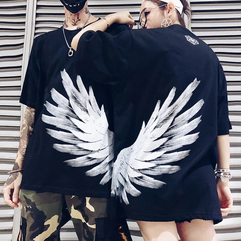 2019 Japanese T Shirt Men's Round Neck Print wings Cartoon casual Short-sleeved T-shirt Summer Hip Hop Streetwear
2019 Japanese T Shirt Men's Round Neck Print wings Cartoon casual Short-sleeved T-shirt Summer Hip Hop Streetwear