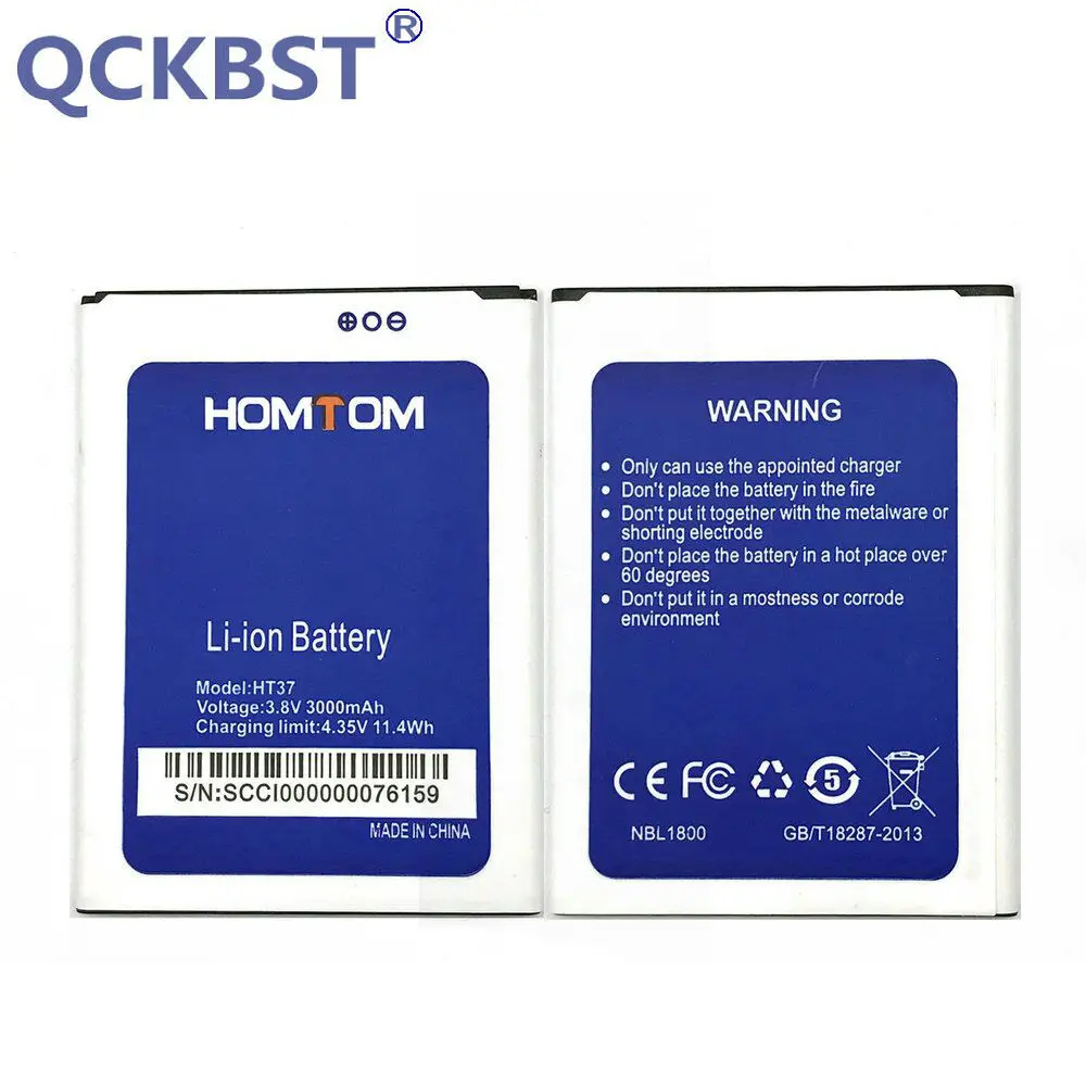 QCKBST 3000mAh HT37 Battery for Homtom HT37 Pro Mobile Phone Batterie In stock +Tracking Code
QCKBST 3000mAh HT37 Battery for Homtom HT37 Pro Mobile Phone Batterie In stock +Tracking Code