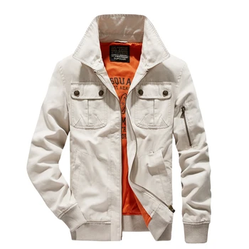 New Bomber Motorcycle jacket Man Moto Embroidery Pockets Turn-down collar military army pilot jacket men size 4XL Men's Coats
New Bomber Motorcycle jacket Man Moto Embroidery Pockets Turn-down collar military army pilot jacket men size 4XL Men's Coats