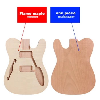 Fit Diy Electric guitar body Mahogany+flame maple veneer Hand-made Unfinished 
Fit Diy Electric guitar body Mahogany+flame maple veneer Hand-made Unfinished