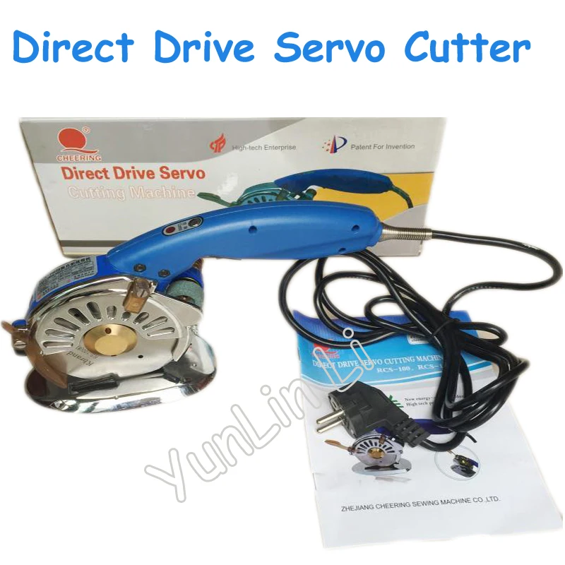 Фото 220V Electrical Direct Drive Servo Cutting Machine Electric Round Knife Cloth Cutter Handheld Fabric Tools RCS-110 | Инструменты