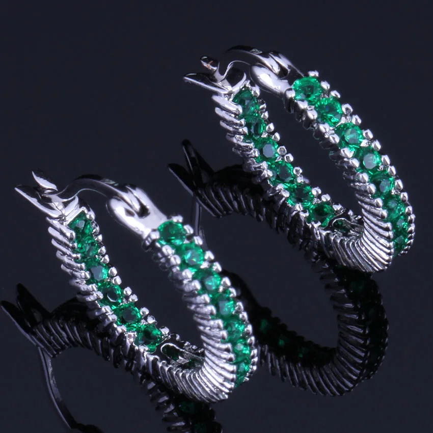 Sparkly Round Green Cubic Zirconia 925 Sterling Silver Clip Hoop Huggie Earrings For Women V0946
Sparkly Round Green Cubic Zirconia 925 Sterling Silver Clip Hoop Huggie Earrings For Women V0946