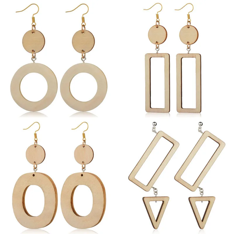 Retro Wooden Wood Rectangular Geometric Round Earrings Korean Temperament Simple Girl Earrings Japanese Harajuku style Earrings
Retro Wooden Wood Rectangular Geometric Round Earrings Korean Temperament Simple Girl Earrings Japanese Harajuku style Earrings