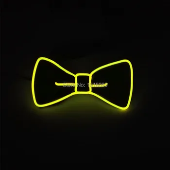 High quality Hot Color Yellow EL Wire Glowing Bow Tie Make up party glow Bow Tie +DC-3V Steady on Inverter for Holiday Lighting
High quality Hot Color Yellow EL Wire Glowing Bow Tie Make up party glow Bow Tie +DC-3V Steady on Inverter for Holiday Lighting