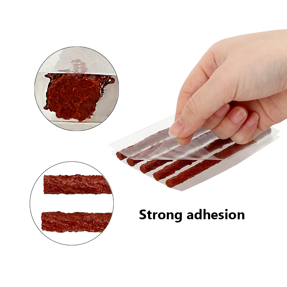 1 Set Car Tire Repair Rubber Strip Block Air Leaking Rubber Cement For Car Truck Motorbike Tubeless Tire Auto Accessories