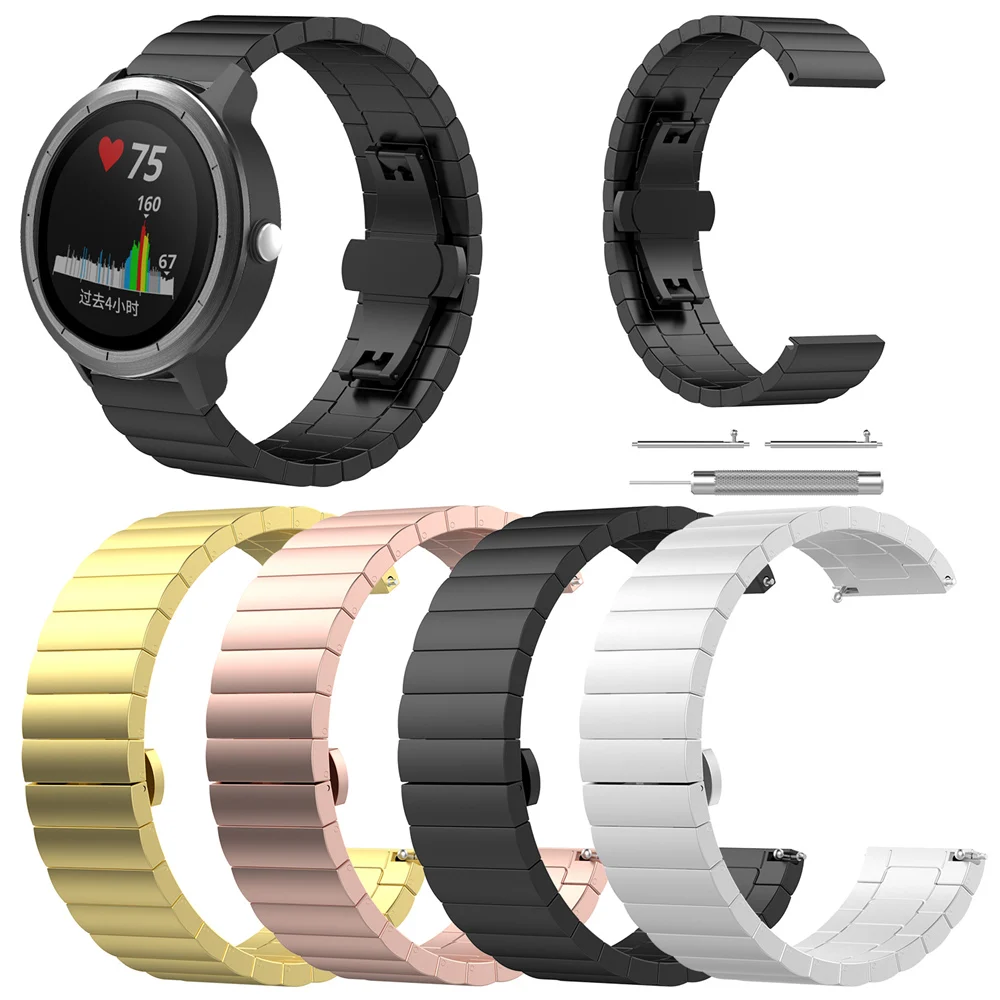 Классический сменный ремешок для часов из нержавеющей стали Garmin Vivoactive 3 Смарт