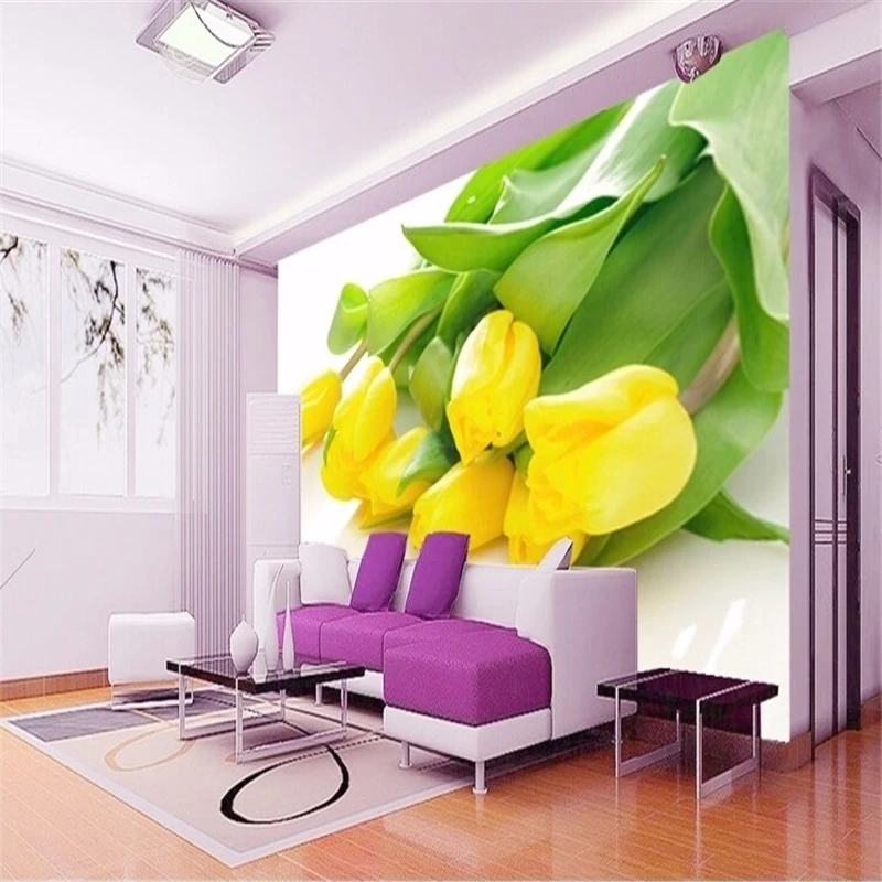 beibehang photo wallpaper Stereoscopic Yellow tulips TV backdrop flower living room bedroom wall mural wall paper papier peint
beibehang photo wallpaper Stereoscopic Yellow tulips TV backdrop flower living room bedroom wall mural wall paper papier peint
