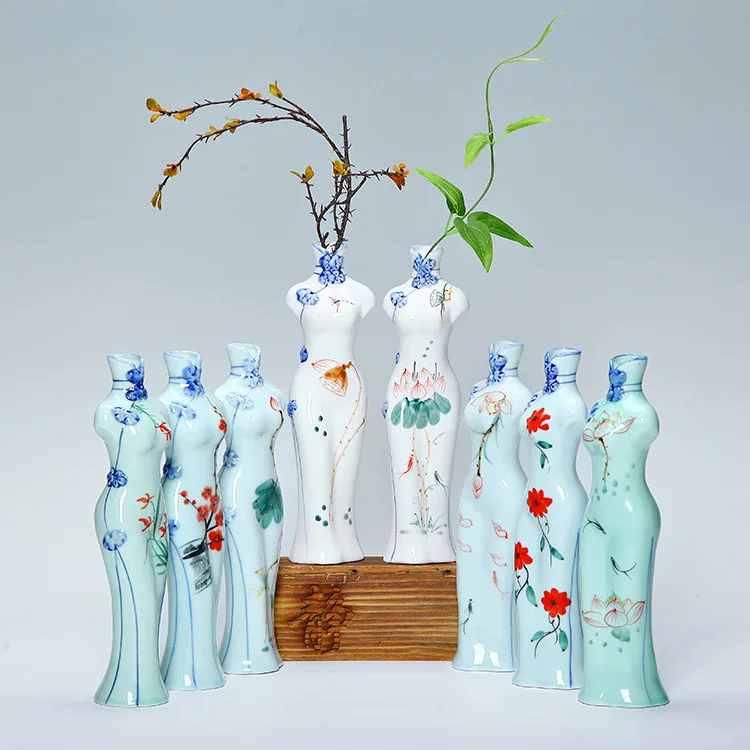 Porcelain Handicraft Ceramic Flower Vases Creative Home Decoration Chinese Ancient Hand Painted Flower Pot
Porcelain Handicraft Ceramic Flower Vases Creative Home Decoration Chinese Ancient Hand Painted Flower Pot