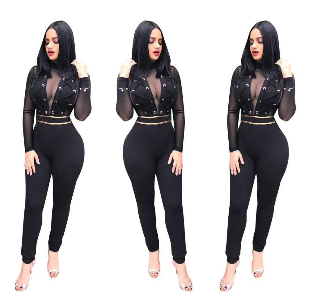 Women's Clubwear Playsuit Bodysuit Party Hollow Out Jumpsuit Romper Mesh Long Trousers
Women's Clubwear Playsuit Bodysuit Party Hollow Out Jumpsuit Romper Mesh Long Trousers