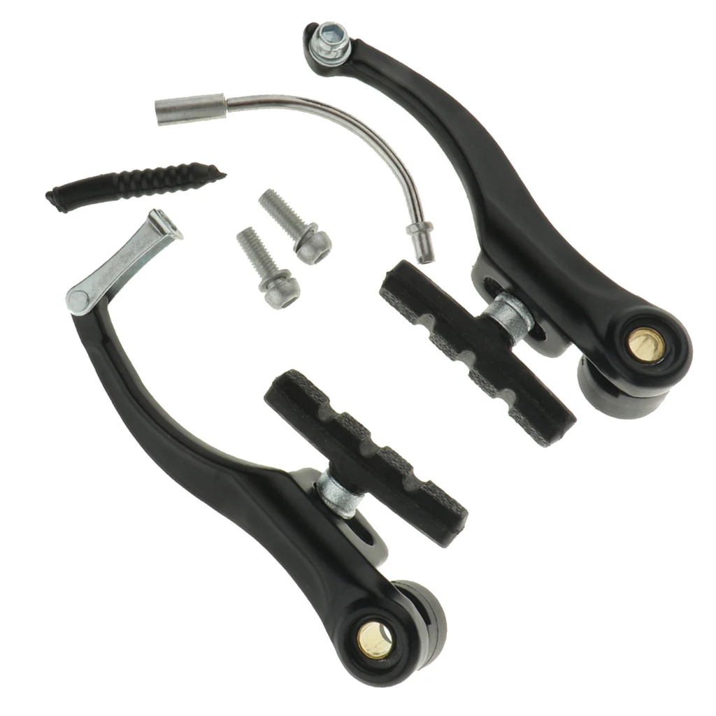 Linear Pull V Brakes Front Rear Caliper Tool Set Noodle Boot Bolts Pads for MTB BMX Folding Road Mountain Bicycle Bikes Linear Pull V Brakes Front Rear Caliper Tool Set Noodle Boot Bolts Pads for MTB BMX Folding Road Mountain Bicycle Bikes