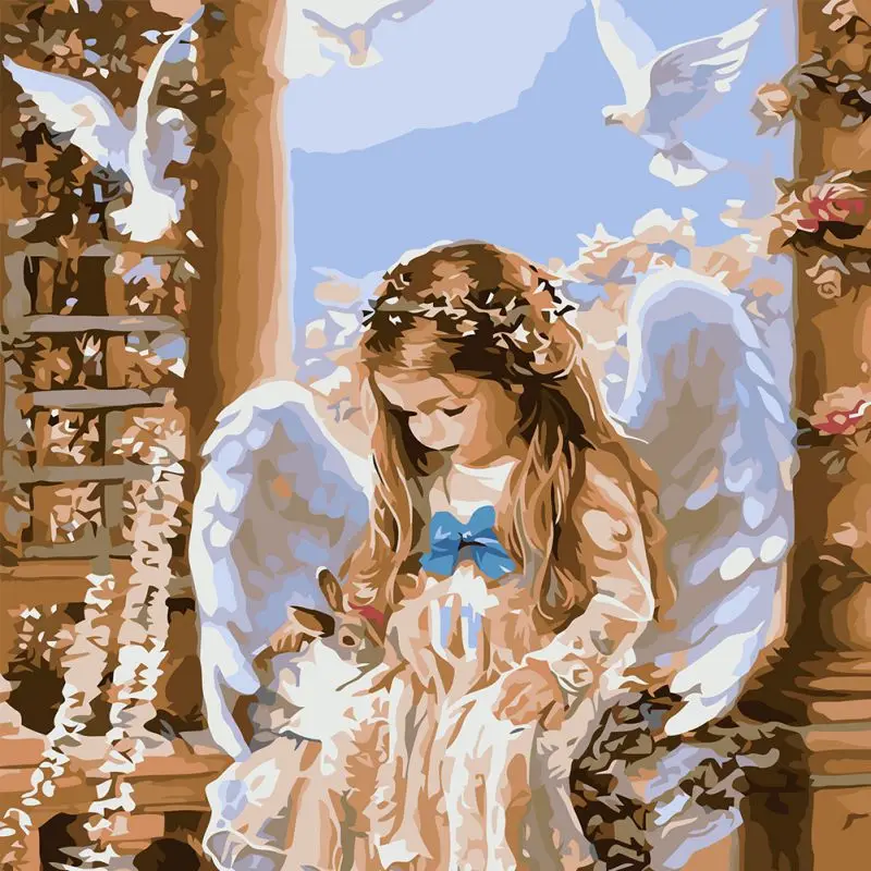 Frameless picture on wall acrylic paint by numbers diy painting by numbers unique gift oil painting angel rabbit 40X50cm AA
Frameless picture on wall acrylic paint by numbers diy painting by numbers unique gift oil painting angel rabbit 40X50cm AA