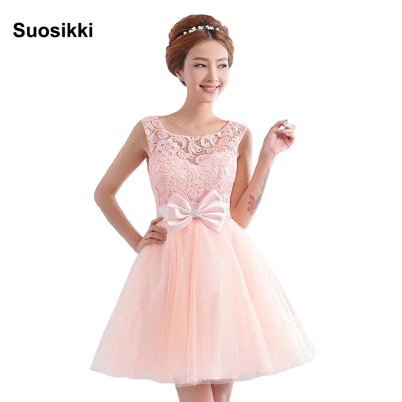 Tulle Lace Short Prom Dresses Evening Dress Girl Lovely Club Prom Party Gown Bow Red Champagne Skin Pink Vestidos De Noche 2017
Tulle Lace Short Prom Dresses Evening Dress Girl Lovely Club Prom Party Gown Bow Red Champagne Skin Pink Vestidos De Noche 2017