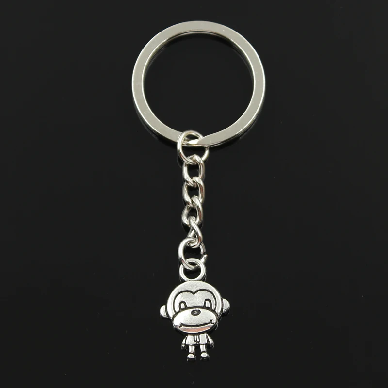 Fashion 30mm Key Ring Metal Key Chain Keychain Jewelry Antique Silver Plated double sides 3D monkey 15x27mm Pendant
Fashion 30mm Key Ring Metal Key Chain Keychain Jewelry Antique Silver Plated double sides 3D monkey 15x27mm Pendant