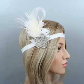 Crystal Diamante Rhinestone White Feather Bridal Headpiece Flapper Great Gatsby Headband Women Wedding Hair Accessories
Crystal Diamante Rhinestone White Feather Bridal Headpiece Flapper Great Gatsby Headband Women Wedding Hair Accessories