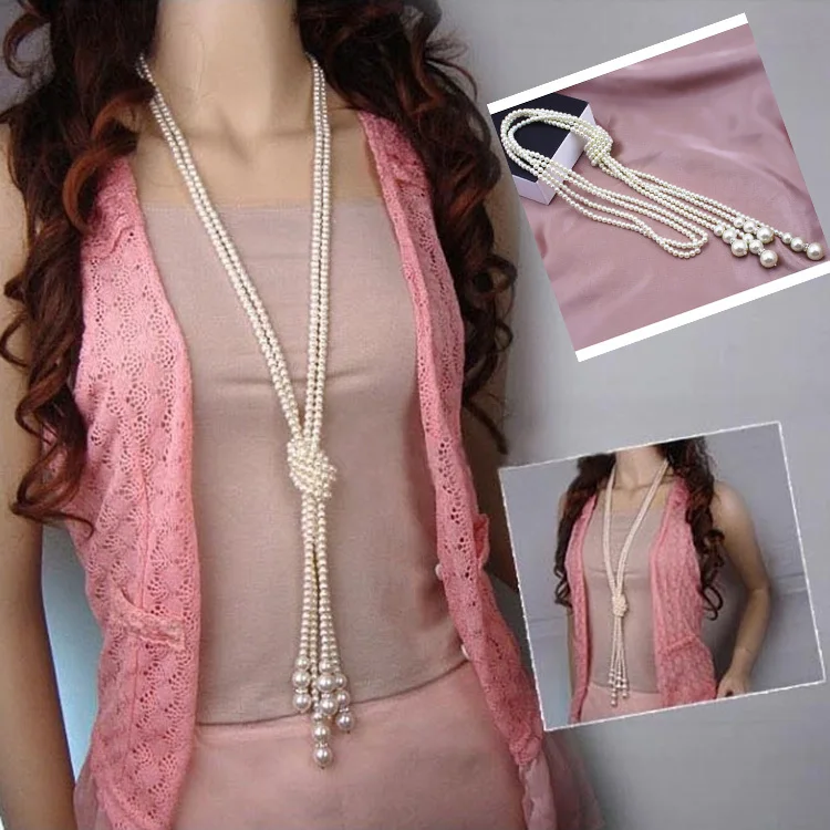 Trendy Cute Creative Goods Funny Design Artificial Pearls Long Chain Sweater Necklace Practical Accessory
Trendy Cute Creative Goods Funny Design Artificial Pearls Long Chain Sweater Necklace Practical Accessory
