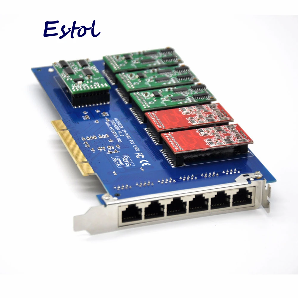 Карта PCI asterisk fxo fxs с 24 портами эластичная карта trixbox Freeswitch TDM800P/AEX800/TDM2400P/AEX2400