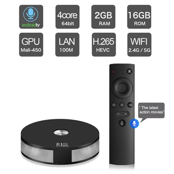 

R10 Smart Android TV Box w/ 2.4G Vioce Remote Control RK3328 UHD 4K VP9 H.265 2GB / 16GB WiFi LAN BT4.1 HD Media Player