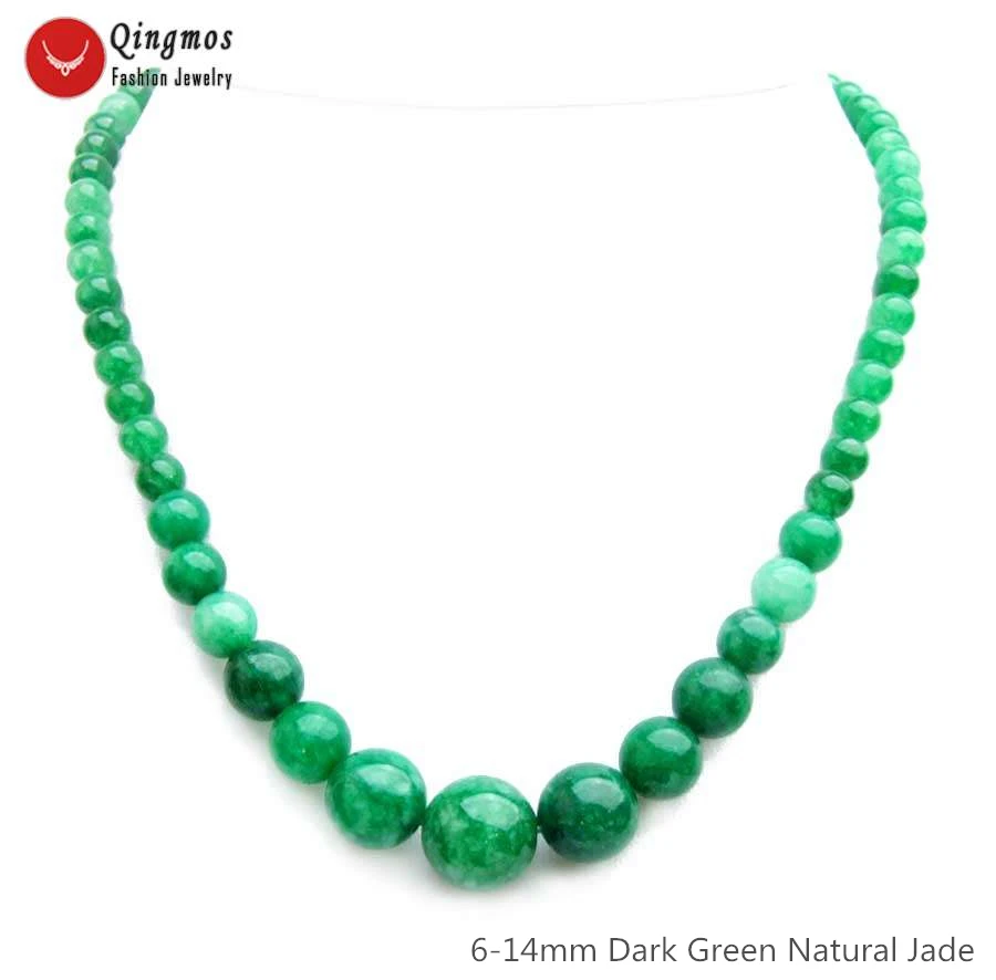 Qingmos Trendy Natural Jades Necklace for Women with 6-14mm Round Dark Green Jades Stone Necklaces Jewelry Chokers 17'' nec6556
Qingmos Trendy Natural Jades Necklace for Women with 6-14mm Round Dark Green Jades Stone Necklaces Jewelry Chokers 17'' nec6556