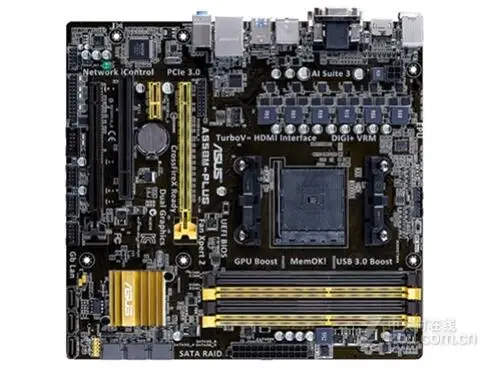 ASUS A55BM-PLUS FM2+ motherboard DDR3 memory used 90%new