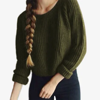 Women's O Neck Thicken Short Sweater 2019 Autumn Winter Female Fashion Warm Tops Ladies Casual Slim Fit Solid Knitted Pullover
Women's O Neck Thicken Short Sweater 2019 Autumn Winter Female Fashion Warm Tops Ladies Casual Slim Fit Solid Knitted Pullover