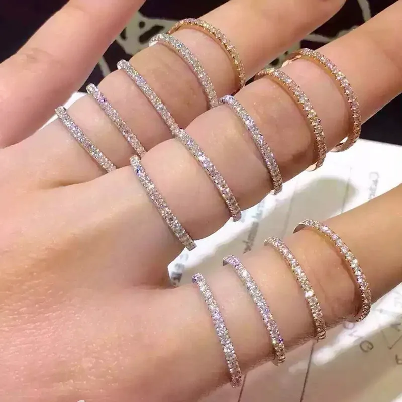 Simple Eternity Band ring 925 Sterling silver AAAAA Zircon cz Wedding Band Rings for women Bridal Statement Party Jewelry
Simple Eternity Band ring 925 Sterling silver AAAAA Zircon cz Wedding Band Rings for women Bridal Statement Party Jewelry