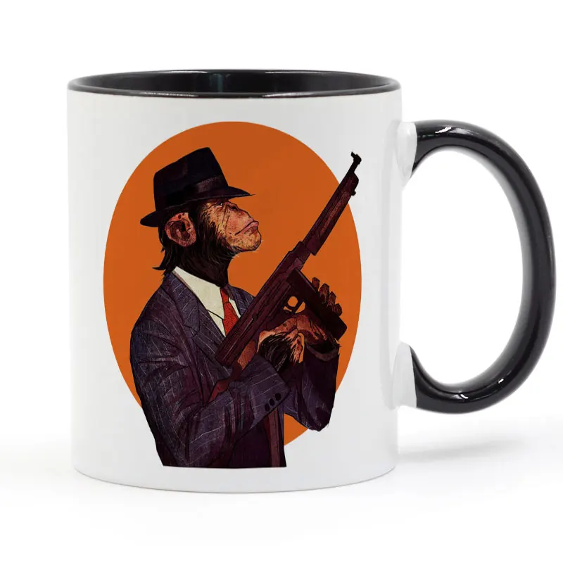 Monkey with gun Coffee Mug Ceramic Cup Color Handle Colour Inside Gifts 11oz GA1063
Monkey with gun Coffee Mug Ceramic Cup Color Handle Colour Inside Gifts 11oz GA1063