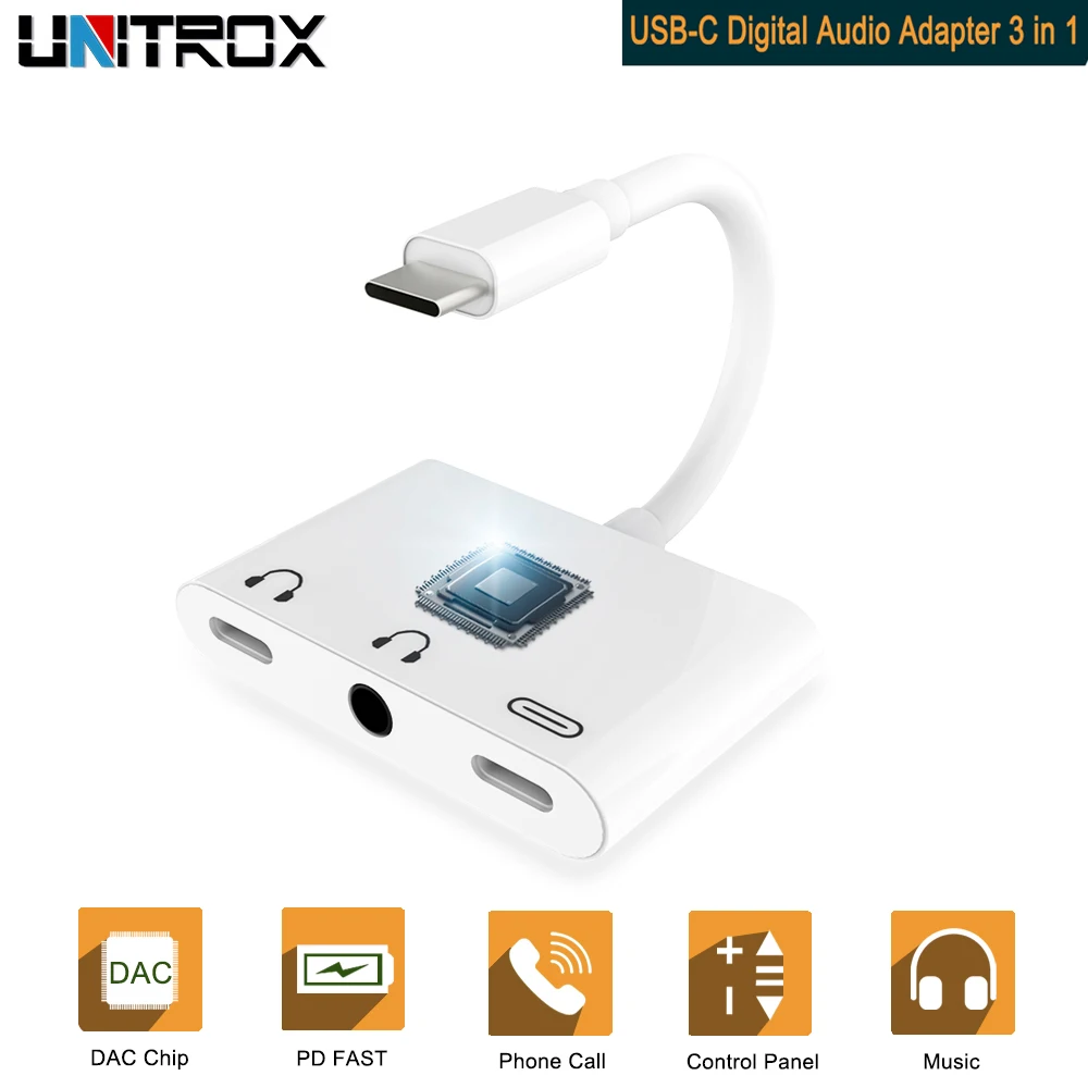 USB C to 3.5mm Aux Jack Type C port Digital Audio Converter with Type c charge port Audio Cable Adapter for most type c devices
USB C to 3.5mm Aux Jack Type C port Digital Audio Converter with Type c charge port Audio Cable Adapter for most type c devices