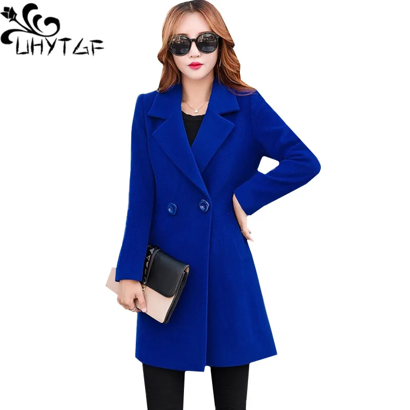 UHYTGF Imitation Autumn Coat Women Woolen Jacket Female Long Winter Coat Women Lapel Loose Size Tops Woolen Lady's Overcoats 662
UHYTGF Imitation Autumn Coat Women Woolen Jacket Female Long Winter Coat Women Lapel Loose Size Tops Woolen Lady's Overcoats 662