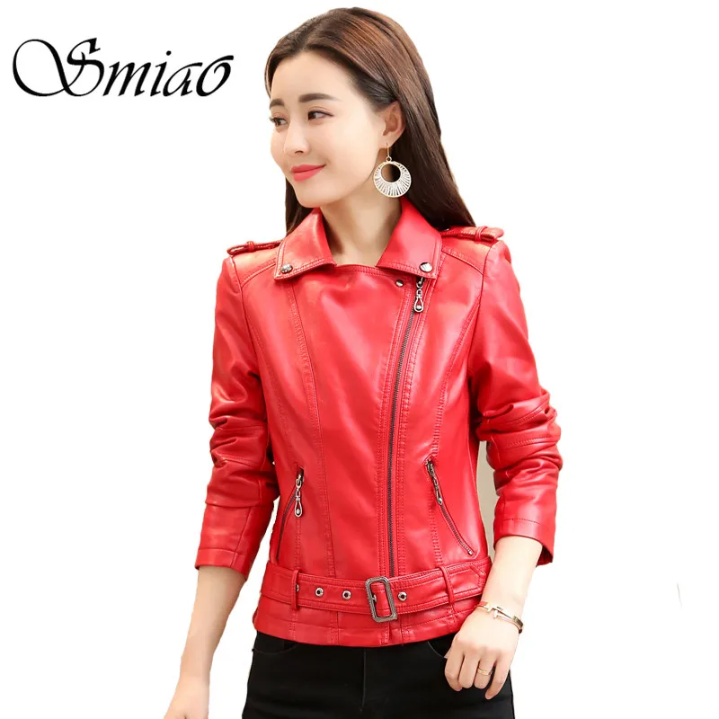 Smiao 2018 Spring PU Leather Jacket Classic Zipper Short Motorcycle Casual Slim Coat Lady Soft Leather Basic Coat Black 4XL
Smiao 2018 Spring PU Leather Jacket Classic Zipper Short Motorcycle Casual Slim Coat Lady Soft Leather Basic Coat Black 4XL