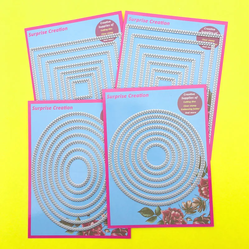 4-Set Cutting dies Stitched Rectangle & Square Circle & Oval Cardmaking & Scrapbooking DIY Craft stencil
4-Set Cutting dies Stitched Rectangle & Square Circle & Oval Cardmaking & Scrapbooking DIY Craft stencil