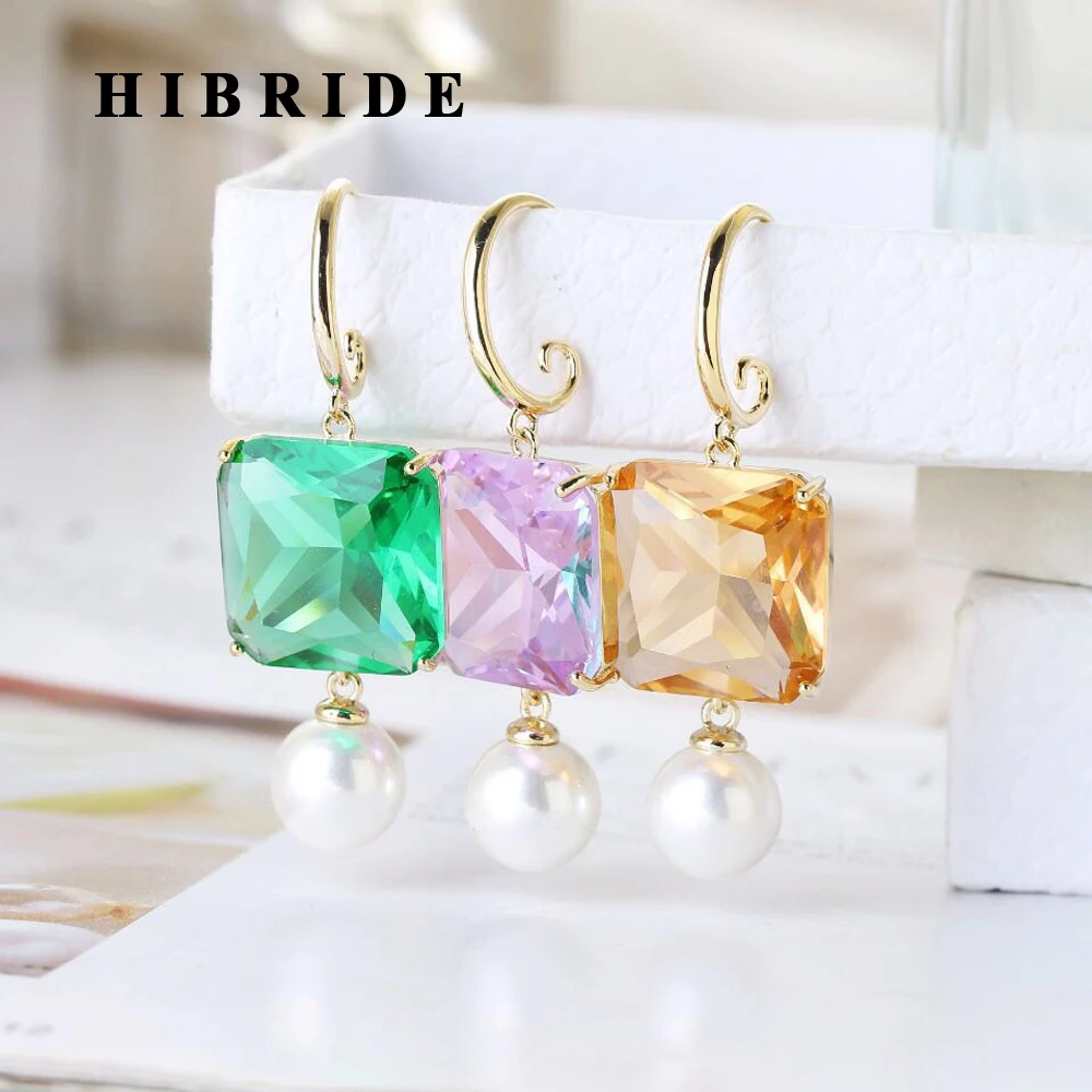 HIBRIDE New Arrival AAA CZ Drop Earring for Women Square Shape Wedding Party Jewelry Accessories Gorgeous Bijoux Femme E-495
HIBRIDE New Arrival AAA CZ Drop Earring for Women Square Shape Wedding Party Jewelry Accessories Gorgeous Bijoux Femme E-495