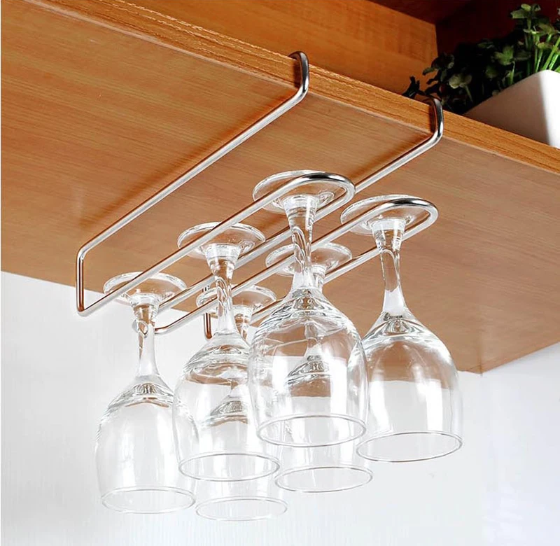Enipate Stainless Steel Wine Glass Hanger Under Cupboard Cup Holder Cabintet Hanging Drainer Double Row Hooks Hold 2-6 Cups
Enipate Stainless Steel Wine Glass Hanger Under Cupboard Cup Holder Cabintet Hanging Drainer Double Row Hooks Hold 2-6 Cups