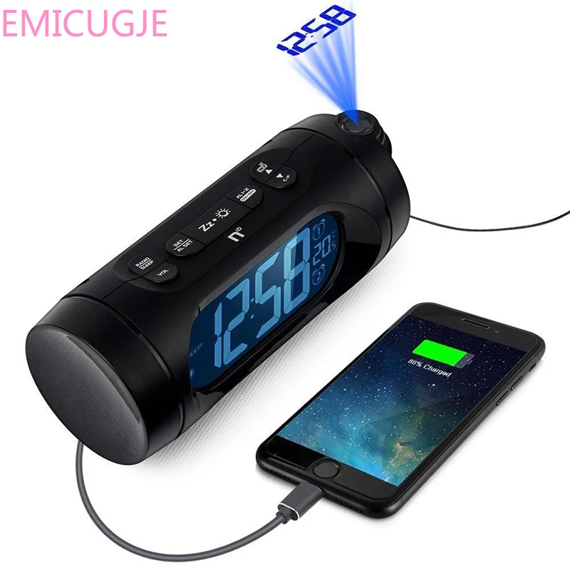 Night Light Snooze Nixie Clock USB Charging FM Radio Alarm Clock LED Digital Electronic Desk Table Projector Watch With
Night Light Snooze Nixie Clock USB Charging FM Radio Alarm Clock LED Digital Electronic Desk Table Projector Watch With