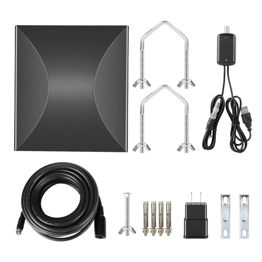 150miles Outdoor Television HDTV Antenna Signal Receiver With Amplifier 100-240V for US Plug
150miles Outdoor Television HDTV Antenna Signal Receiver With Amplifier 100-240V for US Plug