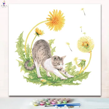 The cut cat and dandelion picture painting by numbers with paint colors for drawing paintings by numbers on canvas for children
The cut cat and dandelion picture painting by numbers with paint colors for drawing paintings by numbers on canvas for children