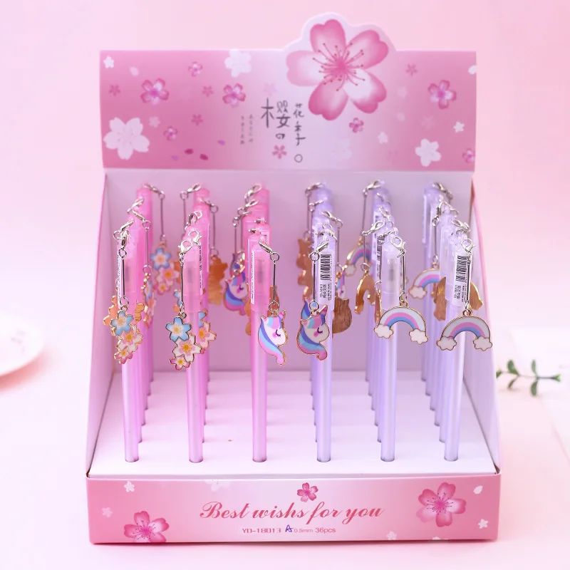 32 pcs/lot Cherry Blossom Simple Rainbow Pendant Gel Pen Ink Pen Promotional Gift Stationery School & Office Supply
32 pcs/lot Cherry Blossom Simple Rainbow Pendant Gel Pen Ink Pen Promotional Gift Stationery School & Office Supply
