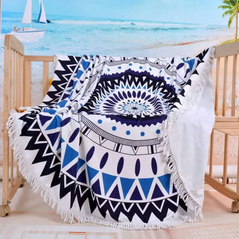 150CM Round Beach Towel With Tassels Microfiber Large Reactive Printing Beach Towels Serviette De Plage Adulte Bath TWatermelon
150CM Round Beach Towel With Tassels Microfiber Large Reactive Printing Beach Towels Serviette De Plage Adulte Bath TWatermelon
