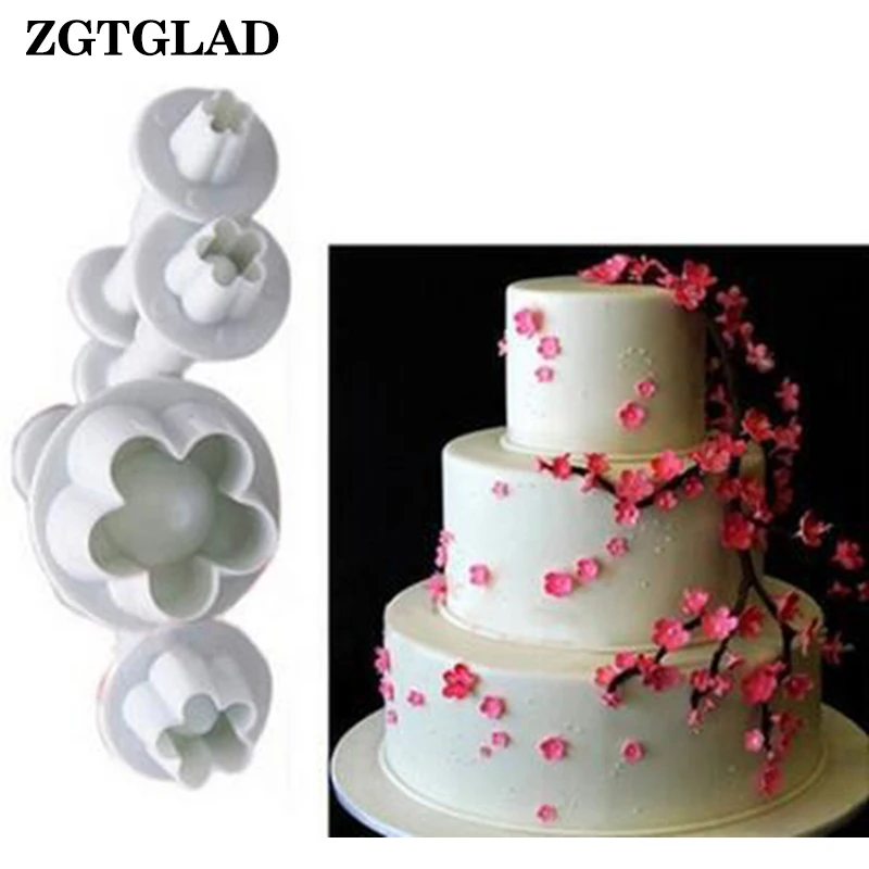 ZGTGLAD 4Pcs Plum Flower Plunger Fondant Mold Cutter Sugarcraft Cake Decorating Christmas Cake Decorating Tools Kitchen Supplies
ZGTGLAD 4Pcs Plum Flower Plunger Fondant Mold Cutter Sugarcraft Cake Decorating Christmas Cake Decorating Tools Kitchen Supplies
