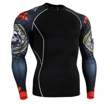 Muscle Men Compression Tight T-shirt Long Sleeves 3D Full Prints MMA Rashguard Fitness Base Layer Weight Lifting Wear Tops
Muscle Men Compression Tight T-shirt Long Sleeves 3D Full Prints MMA Rashguard Fitness Base Layer Weight Lifting Wear Tops