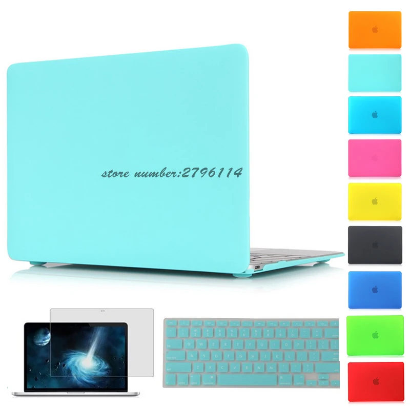 Новый матовый прорезиненный чехол для Macbook Pro 13 3 15 4 Retina 12 дюймов Air 11 протектор Mac