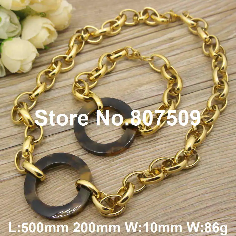 New Fashion Jewelry Stainless Steel gold color and silver color Necklaces + bracelets Set for women SBJEHFCH
New Fashion Jewelry Stainless Steel gold color and silver color Necklaces + bracelets Set for women SBJEHFCH
