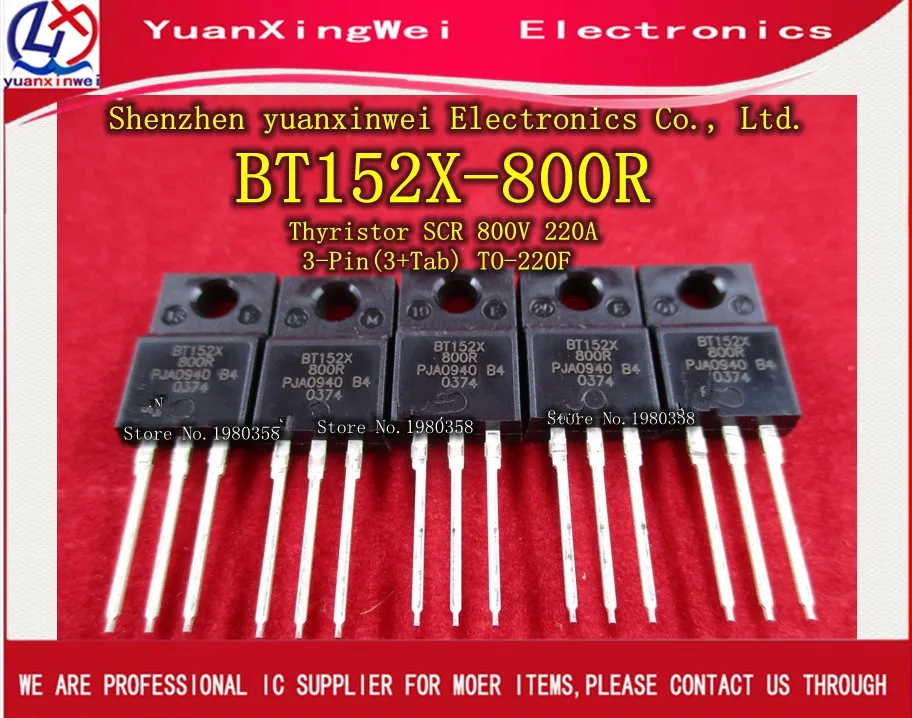 Free shipping 10PCS BT152x-800R BT152x-800 BT152x THYRISTOR 20A 800V TO220f