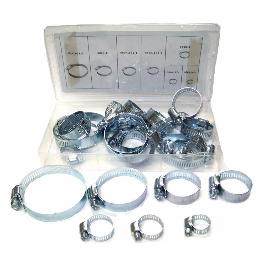 Spring Band Worm Drive Durable Fuel Tube Fitting Assortment Pipe Clamps Set Plumbing Pressure-proof Gear Hose Clips Zinc Plated
Spring Band Worm Drive Durable Fuel Tube Fitting Assortment Pipe Clamps Set Plumbing Pressure-proof Gear Hose Clips Zinc Plated